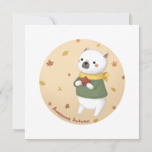 Tarjeta De Agradecimiento Impresionante arte de Ilustracion de otoño