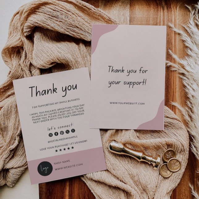 Tarjeta de agradecimiento imprimible, empresa (Printable Thank You Card, Business)
