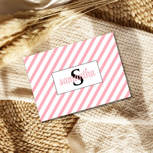 Tarjeta De Agradecimiento Imprimir nombre de monograma inicial