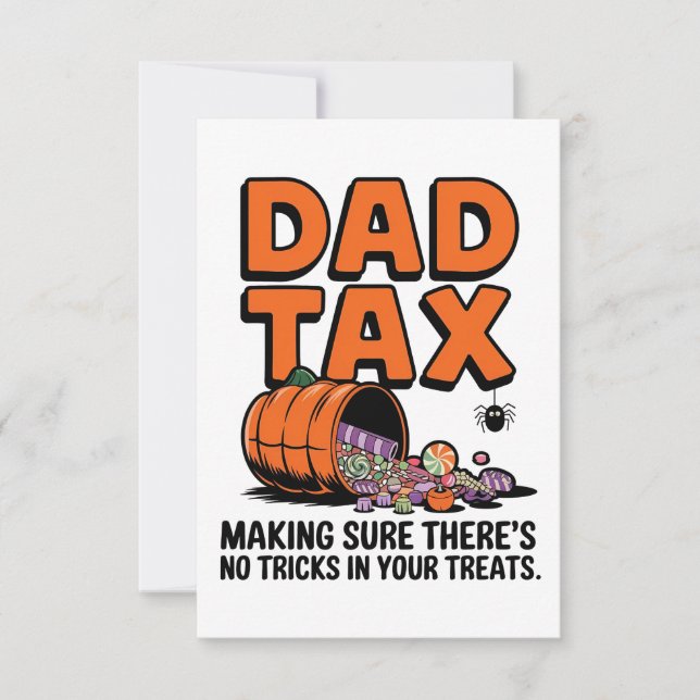 Tarjeta De Agradecimiento Impuesto al Papá: Asegurándose de que No Haya Truc (Anverso)
