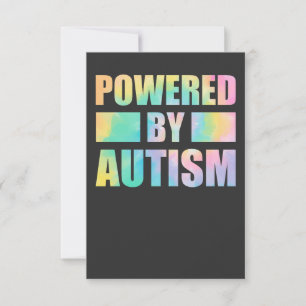 Tarjeta De Agradecimiento Impulsado Por El Autismo Para La Conciencia Del Au