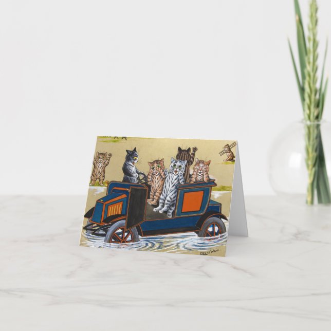 Tarjeta De Agradecimiento In Deep Water by Louis Wain (Anverso)