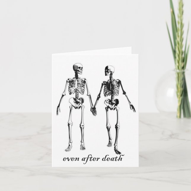 TARJETA DE AGRADECIMIENTO INCLUSO DESPUÉS DE LA MUERTE, HASTA QUE LA MUERTE  (Anverso)