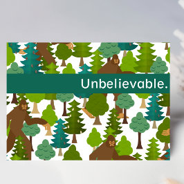 Tarjeta De Agradecimiento ¡Increíble! Cute Bigfoot Woodland