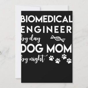 Tarjeta De Agradecimiento Ingeniero biomédico Perro Mamá Perro Ingeniero de