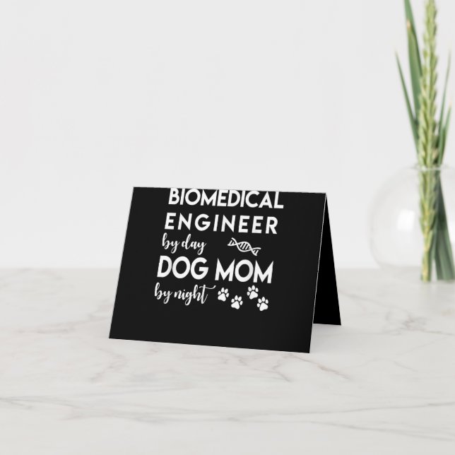 Tarjeta De Agradecimiento Ingeniero biomédico Perro Mamá Perro Ingeniero de  (Anverso)
