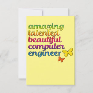 Tarjeta De Agradecimiento Ingeniero de computadoras divertido   Ingeniería C