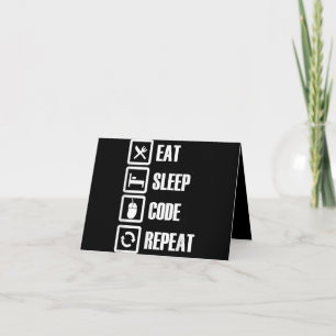 Tarjeta De Agradecimiento Ingeniero de programación de codificación repetida