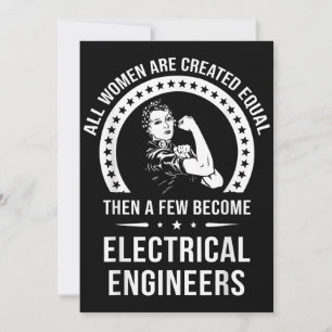 Tarjeta De Agradecimiento Ingeniero Eléctrico Para Mujeres Es Creado Igual