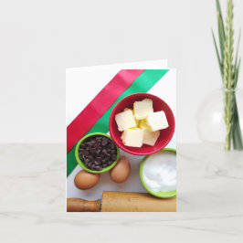 Tarjeta De Agradecimiento Ingredientes para el baño de vacaciones, chocolate