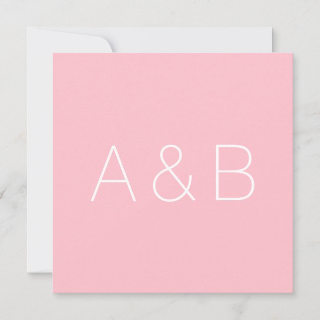 Tarjeta De Agradecimiento Iniciales de monograma de la pareja de personaliza (Anverso)