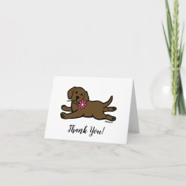 Tarjeta De Agradecimiento Innocent Chocolate Labrador Puppy Gracias