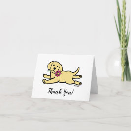 Tarjeta De Agradecimiento Innocent Yellow Labrador Puppy Gracias