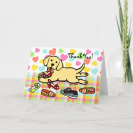Tarjeta De Agradecimiento Innocent Yellow Labrador Puppy Gracias
