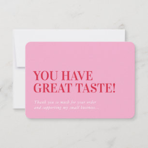 Tarjeta De Agradecimiento INSERT NEGOCIO moderno lindo gracias rosa rojo