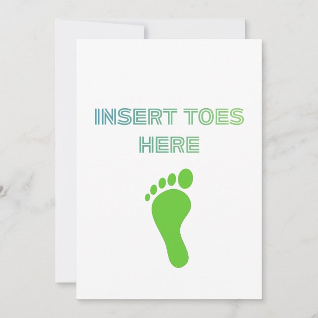 Tarjeta De Agradecimiento Insert Toes Here (Anverso)