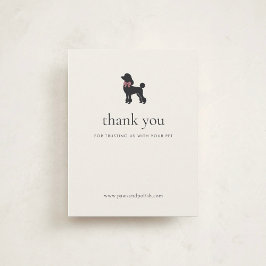 Tarjeta De Agradecimiento Inserto de Negocio de Peluquería Canina Clásica El