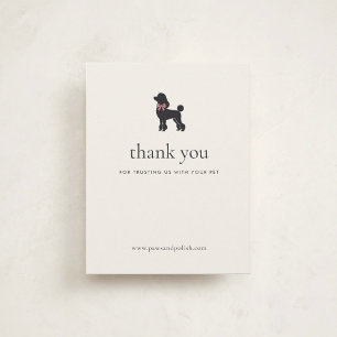 Tarjeta De Agradecimiento Inserto de Negocio de Peluquería Canina Clásica El