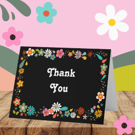 Tarjeta de agradecimiento inspirada en las flores 