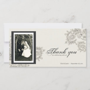 Tarjeta de agradecimiento inspirada por Vintage