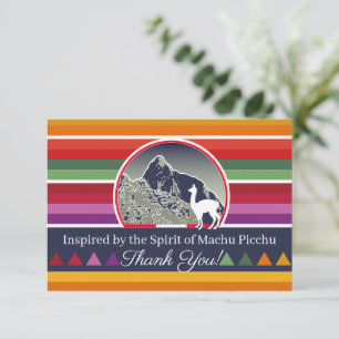 Tarjeta De Agradecimiento Inspirado en el Espíritu de los Andes Machu Picchu