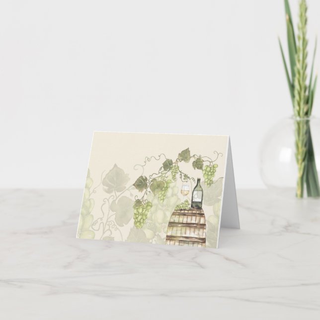 Tarjeta De Agradecimiento Inspirado en el vino y los viñedos (Anverso)