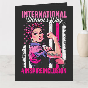 Tarjeta De Agradecimiento Inspirar Inclusión 8 Marzo Internacional 