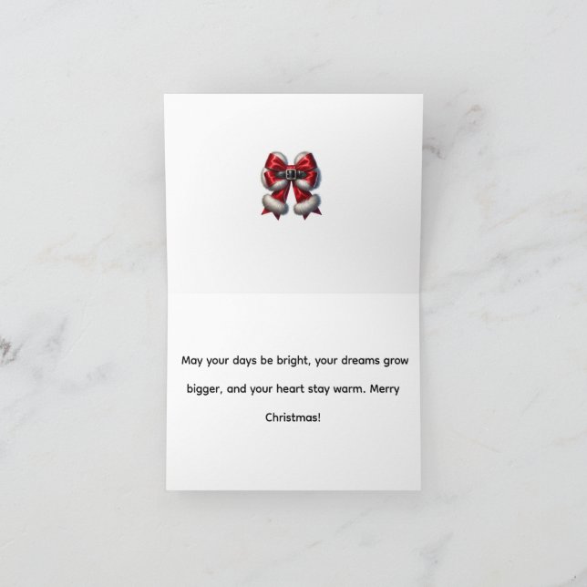 Tarjeta De Agradecimiento Inspirational Merry Christmas Message (Interior)