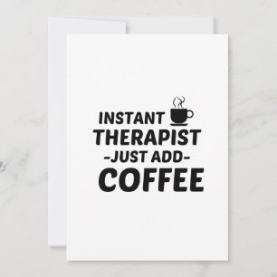 TARJETA DE AGRADECIMIENTO INSTANTÁNEO TERAPISTA ACABA DE AGREGAR CAFÉ