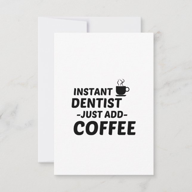 TARJETA DE AGRADECIMIENTO INSTANTE DENTISTA ACABA DE AGREGAR CAFÉ (Anverso)