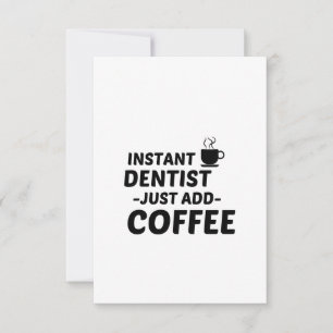 TARJETA DE AGRADECIMIENTO INSTANTE DENTISTA ACABA DE AGREGAR CAFÉ