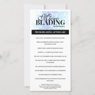 Tarjeta De Agradecimiento Instrucción simple de blanco negro en la ceja post