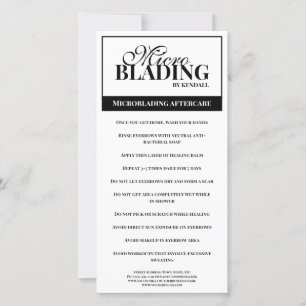 Tarjeta De Agradecimiento Instrucción simple de blanco negro para la ceja po