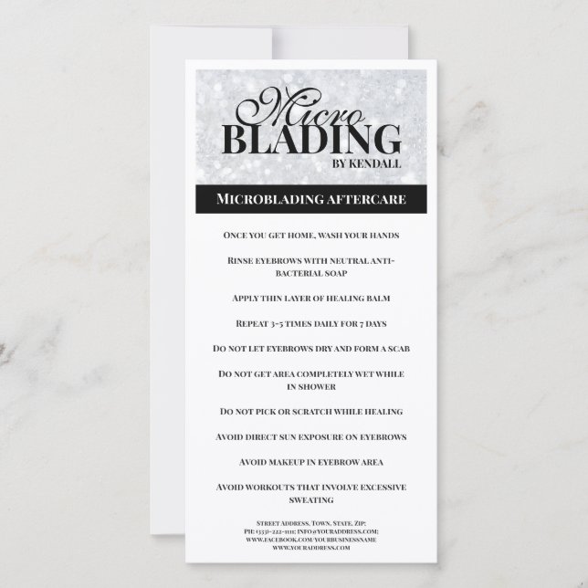 Tarjeta De Agradecimiento Instrucción simple de plata en negro (Anverso)