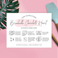 Instrucciones de cuidado para corazón de chocolate