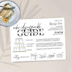 Tarjeta De Agradecimiento Instrucciones para Desmontar Torta de Varios Nivel