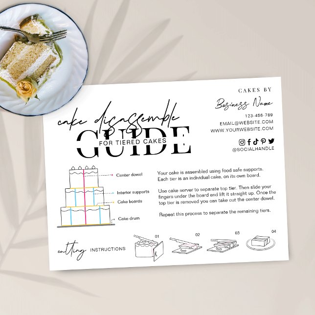 Tarjeta De Agradecimiento Instrucciones para Desmontar Torta de Varios Nivel (Subido por el creador)