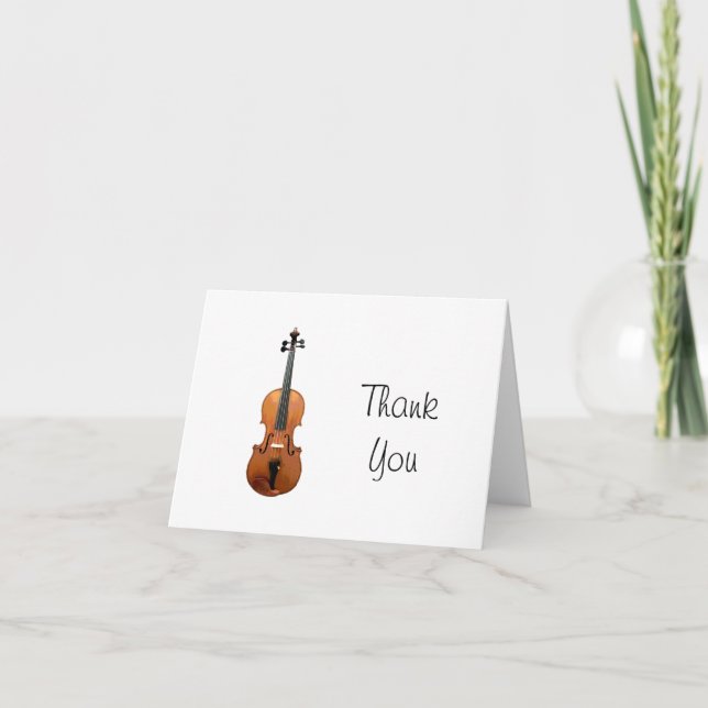 Tarjeta De Agradecimiento Instrumento musical violín lindo (Anverso)