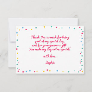 Tarjeta De Agradecimiento Instrumentos musicales niños cumpleaños gracias