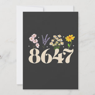 Tarjeta De Agradecimiento intage 8647, Anti Trump, floral feminista, sutil