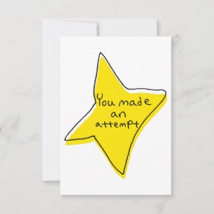 Tarjeta De Agradecimiento Intentaste - Estrella Amarilla