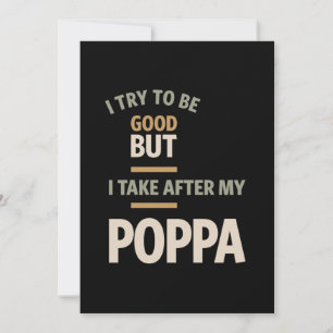 Tarjeta De Agradecimiento Intento Ser Bueno, Pero Me Llevo Después De Mi Pop