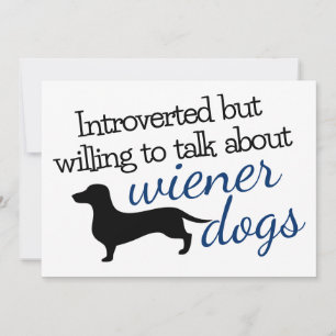 Tarjeta De Agradecimiento Introvertido dispuesto a hablar sobre perros salch