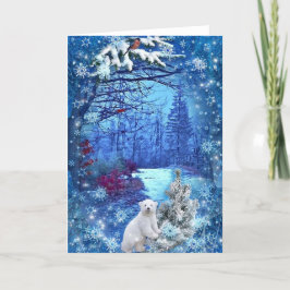 Tarjeta De Agradecimiento Invierno de vacaciones de Wonderland