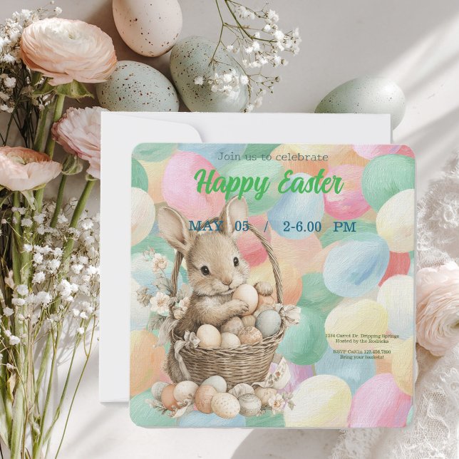 Tarjeta De Agradecimiento invitation to Easter with Peter Rabbit (Subido por el creador)