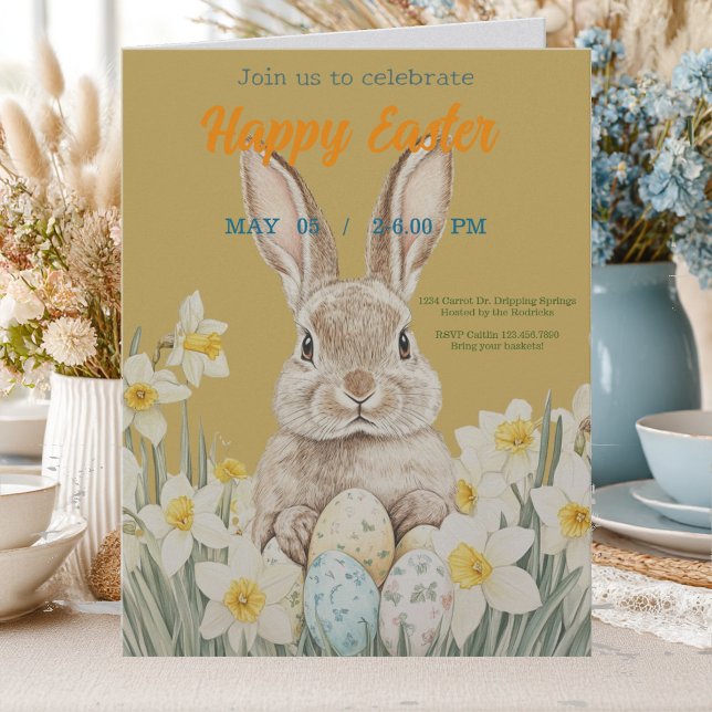 Tarjeta De Agradecimiento invitation to Easter with Peter Rabbit (Subido por el creador)