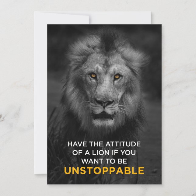 Tarjeta De Agradecimiento Ion Motivational Unstoppaple (Anverso)