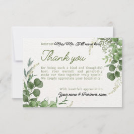 Tarjeta De Agradecimiento Ir Verde