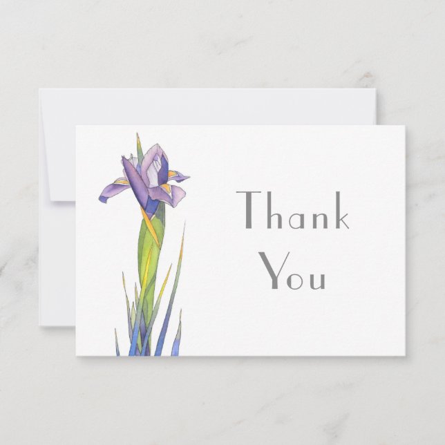 Tarjeta De Agradecimiento Iris 2 acuarela (Anverso)