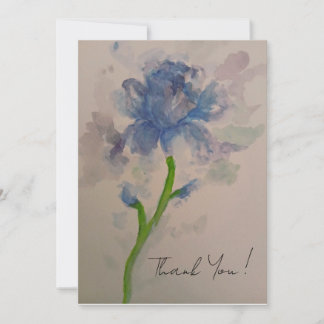 Tarjeta De Agradecimiento Iris azul oscuro